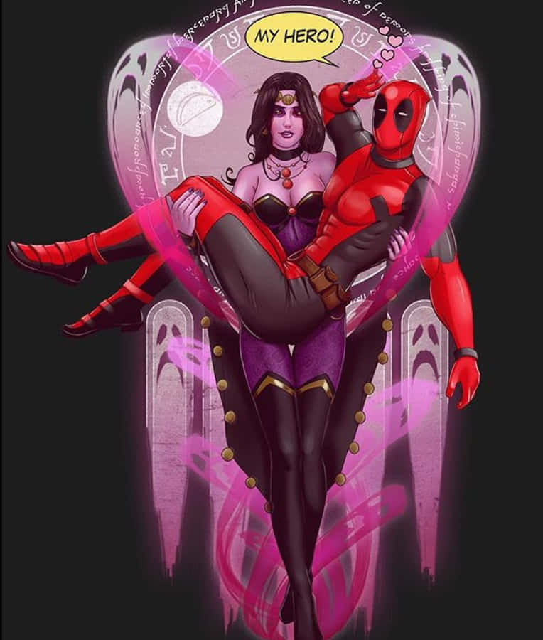Deadpoolund Vanessa 1243 x 1465 Hintergrundbild