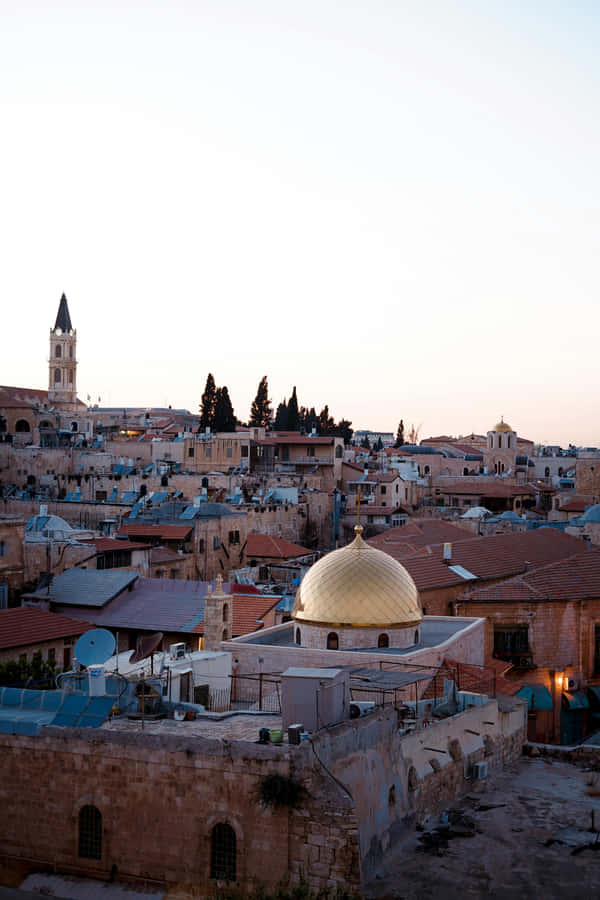 Jerusalem Skyline Dämmerung