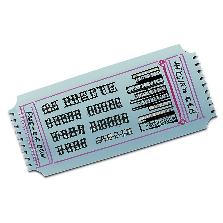 Blank Cinema Ticket PNG 5