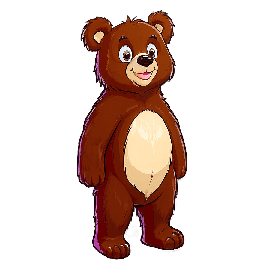 Youthful Bear Sketch PNG nin