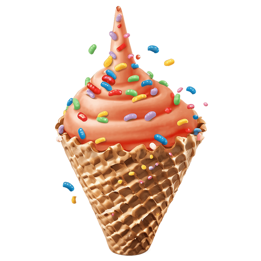 Cone with Sprinkles PNG 05262024