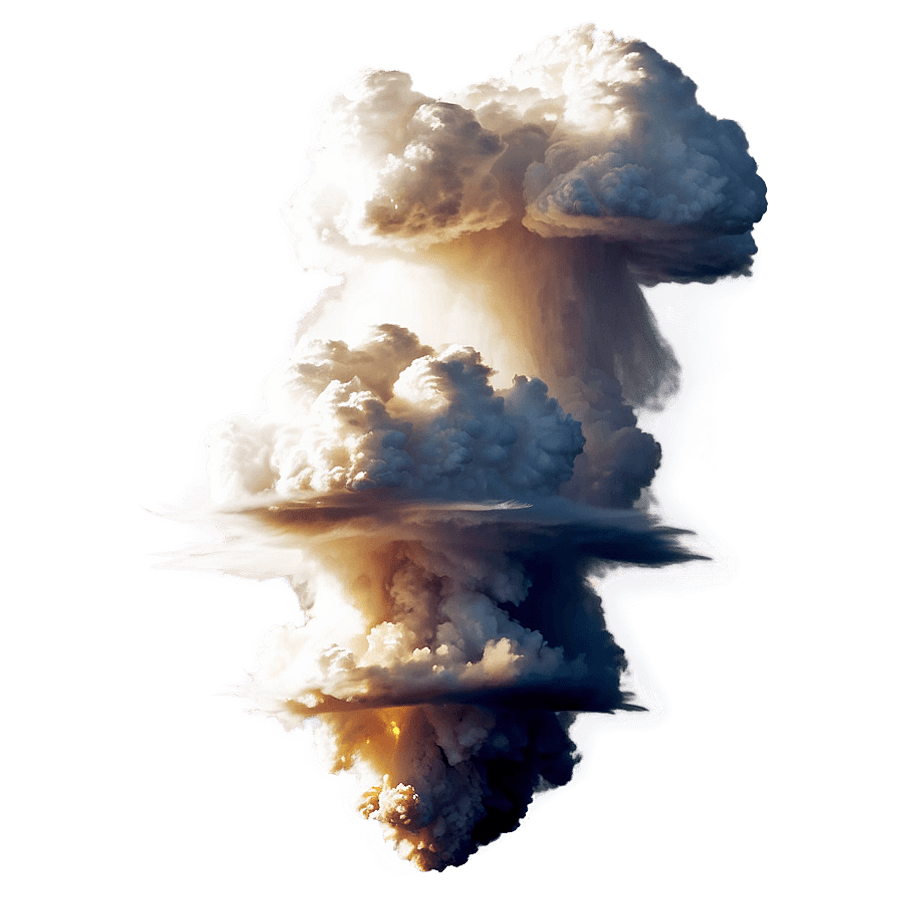 Mushroom Cloud from Space View PNG 71