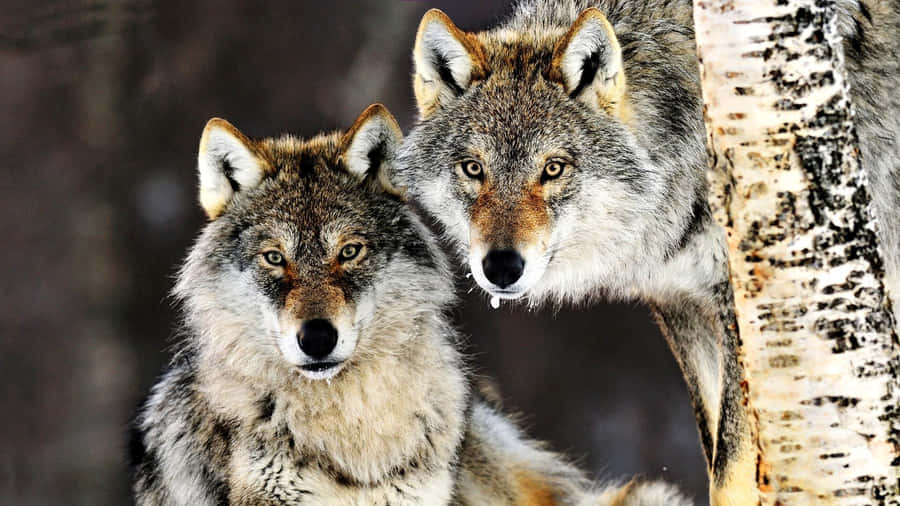 Gråvarg 1920 x 1080 bakgrundsbild