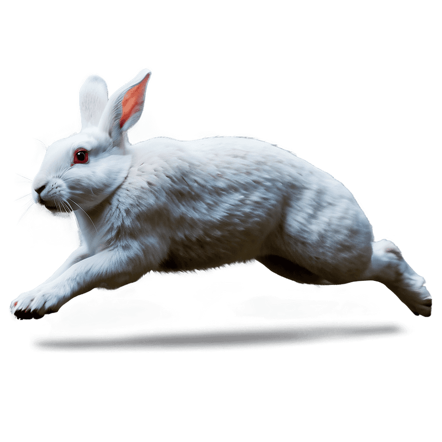 White Rabbit Running PNG 06112024
