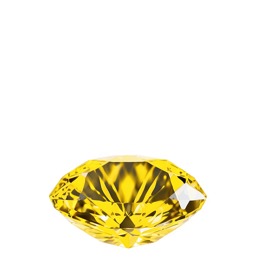 Bright Yellow Diamond Stone PNG iai73