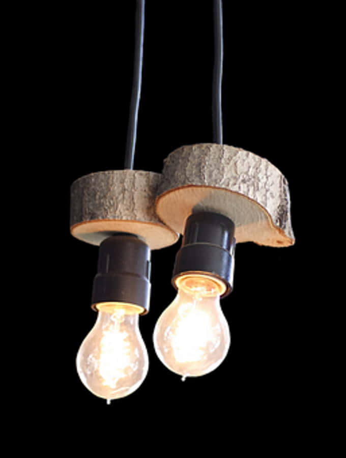Rustic Log Pendant Lights