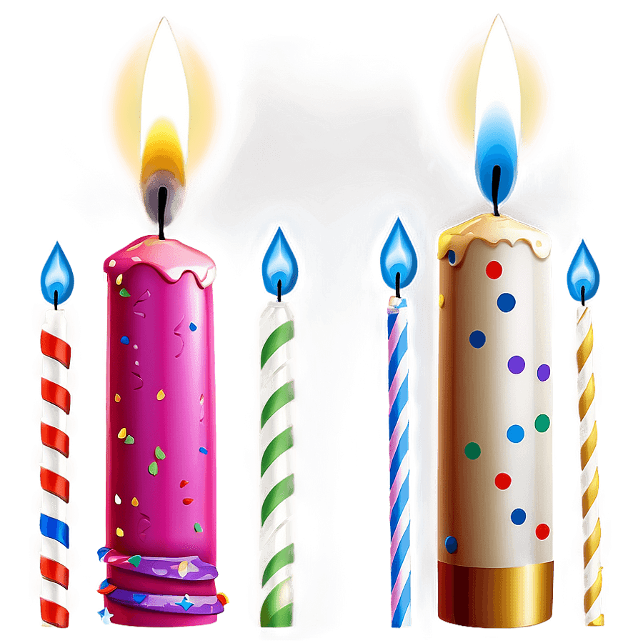 Cartoon Birthday Candle PNG jgy70