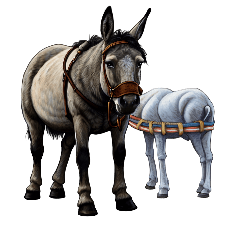 Vintage Mule Graphic PNG adh