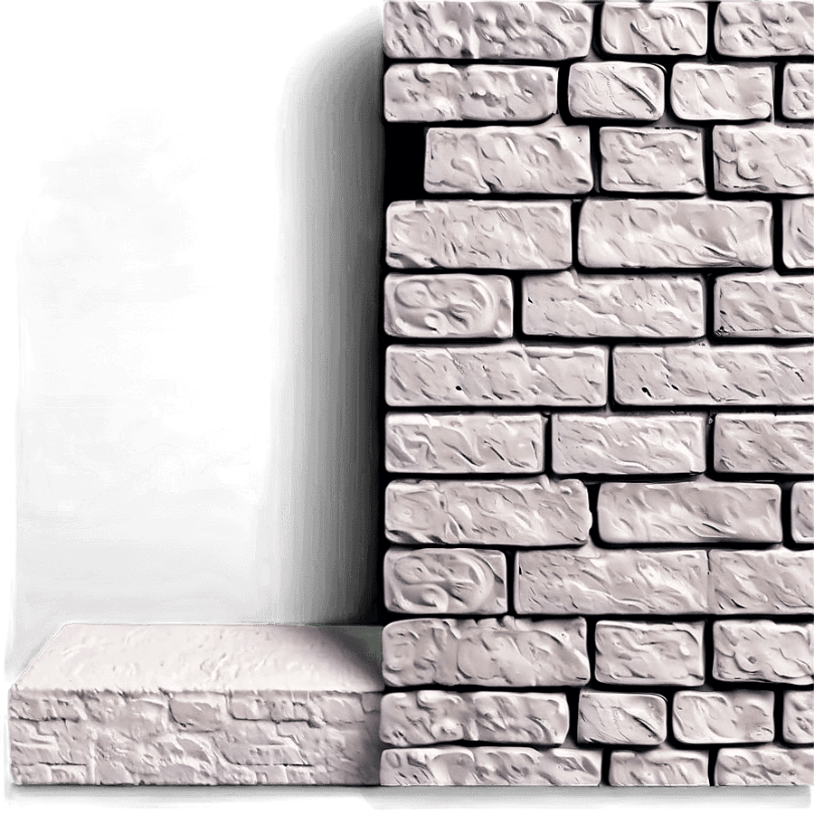 White Brick Textured Backdrop PNG 06232024