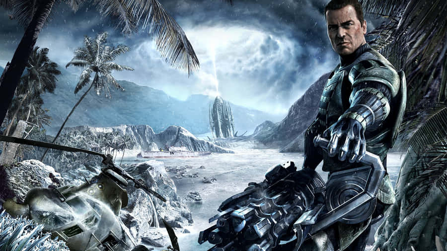 Crysis Nanosuit Soldat Winter Strand