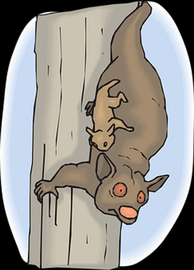 Hanging Bats Cartoon