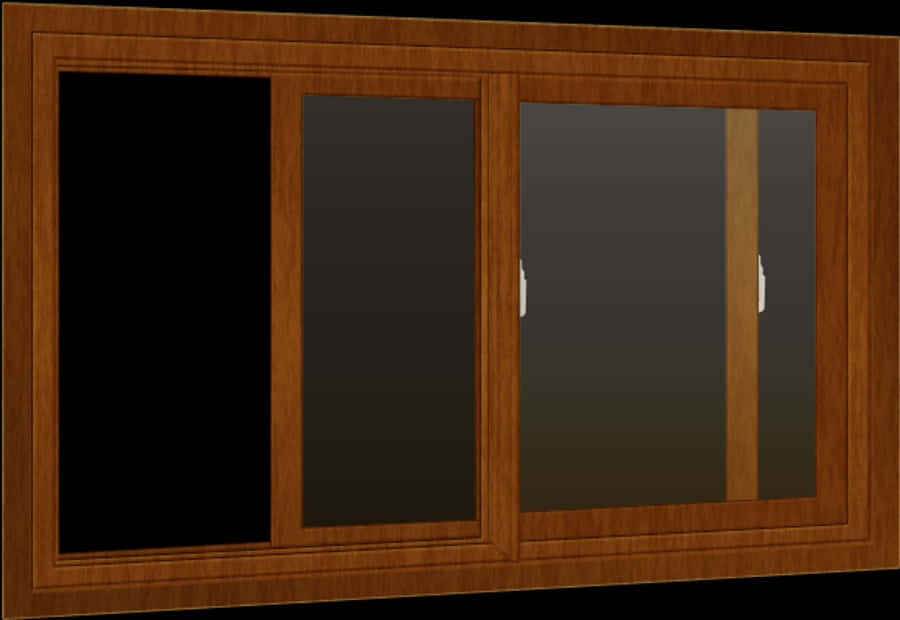 Sliding Wood Window - Window, HD Png Download
