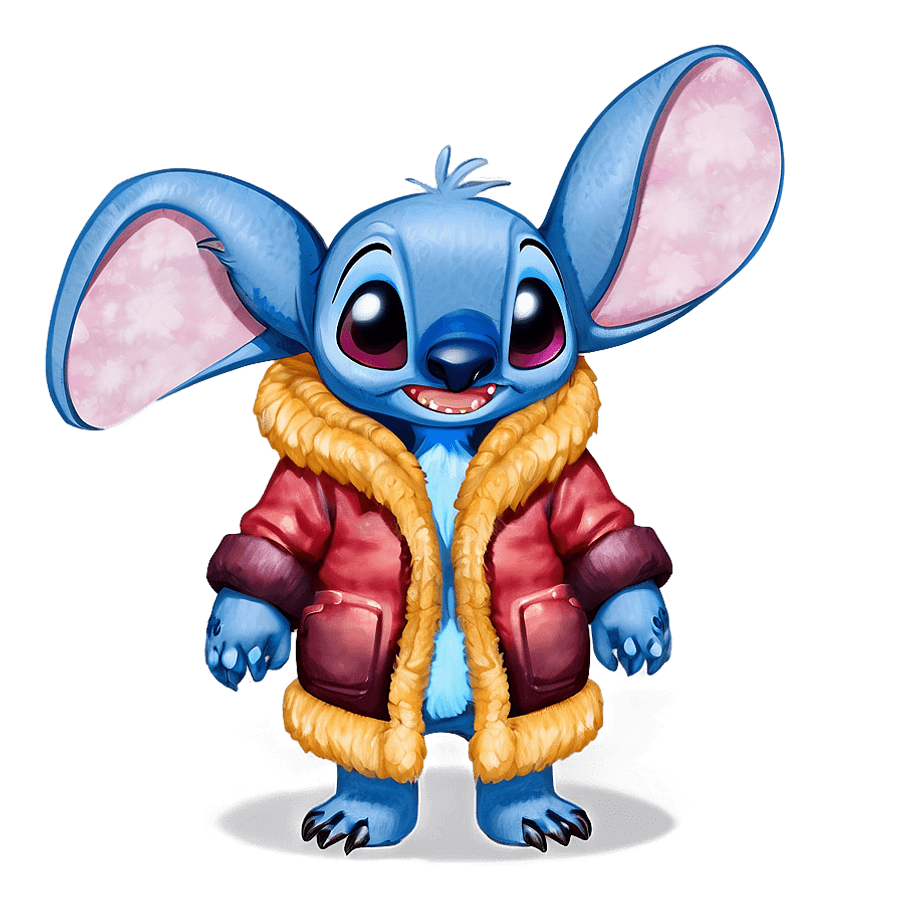 Stitch in Winter Attire PNG 68