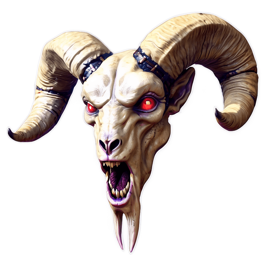 Fantasy Ram Head Creature PNG icl