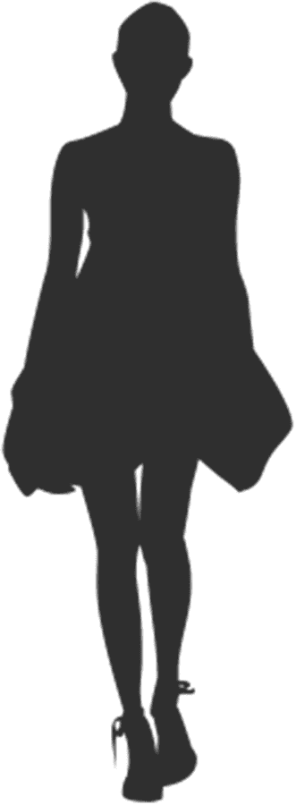 Elegant Silhouette Woman Profile