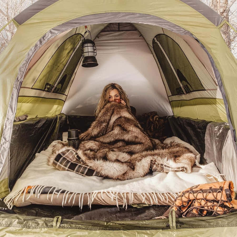 Vintercamping1080 x 1080 tapet