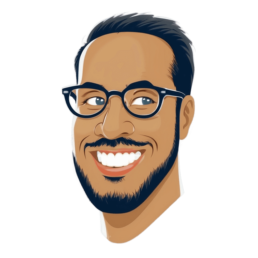 Happy Man Face Cartoon PNG lng53