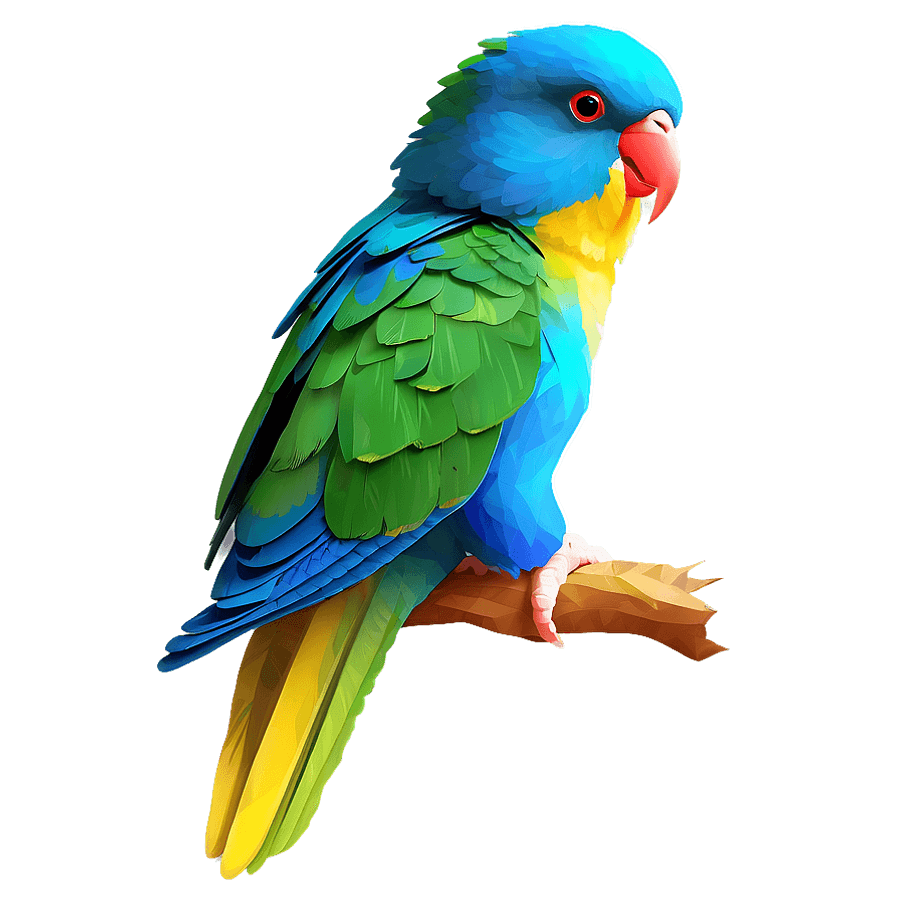 Abstract Parakeet Art PNG 93