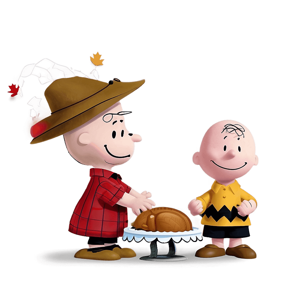 Peanuts Gang Celebrating Thanksgiving PNG 95