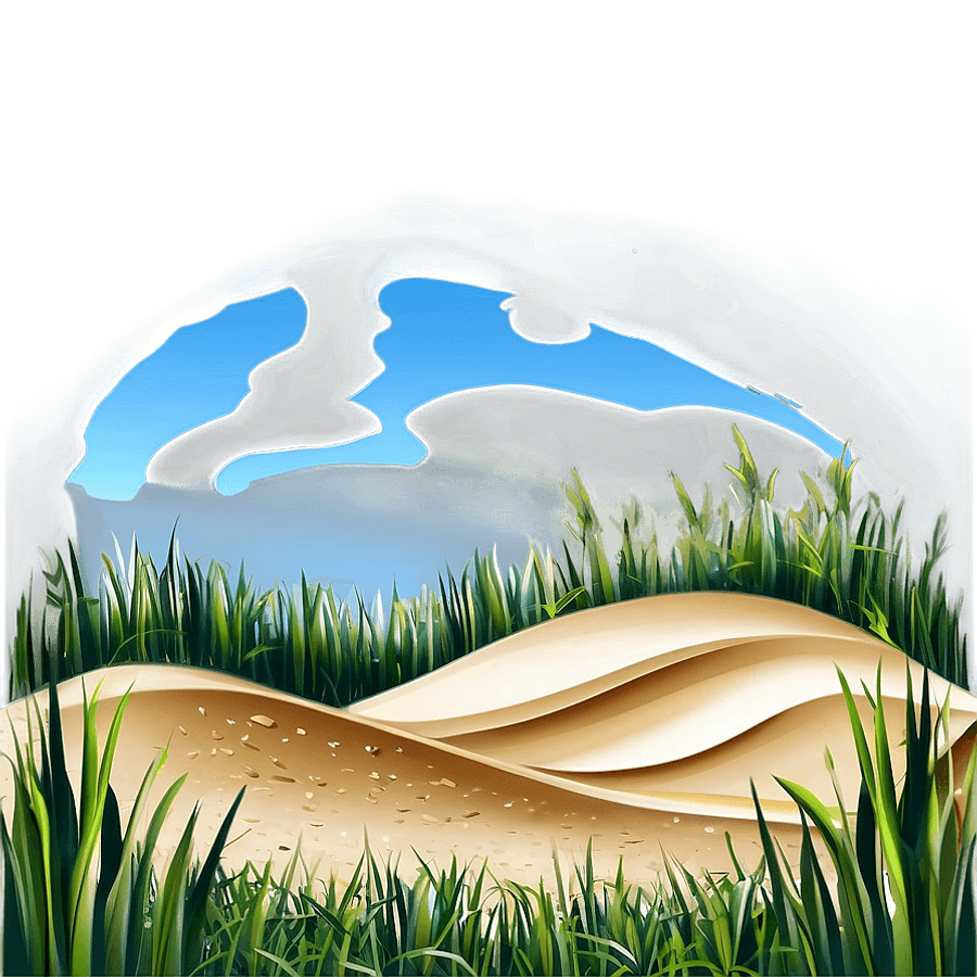 Sand Dunes with Grass PNG 06292024