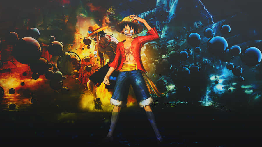 Sfondo Epico di Luffy a Corpo Intero