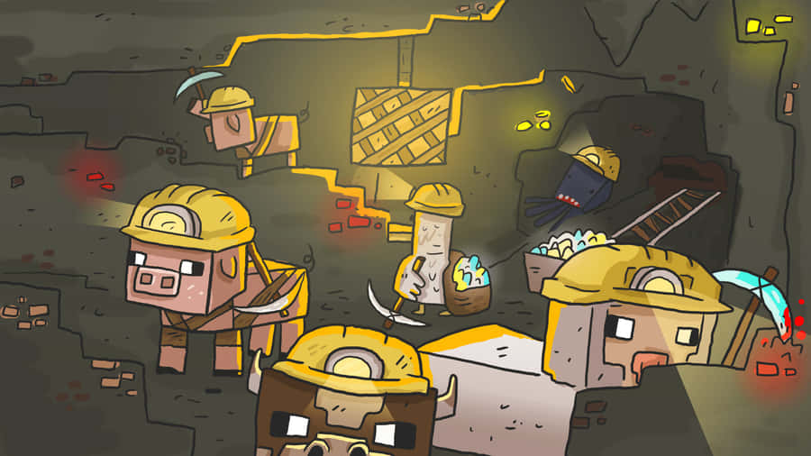 MinecraftFan Art 2560 x 1440 bakgrundsbild