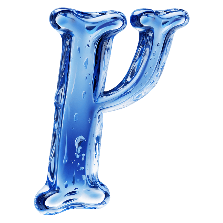Letter Y in Ice Effect PNG 84