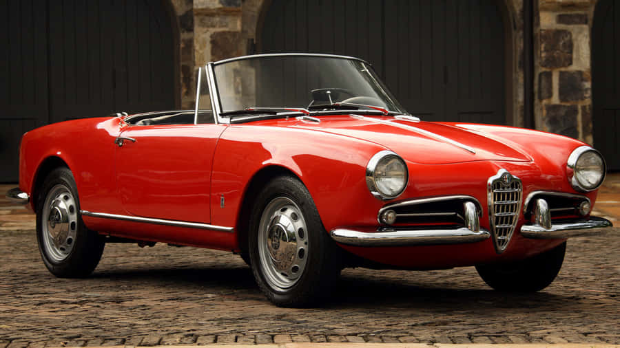 EleganteAlfa Romeo Spider sulla strada