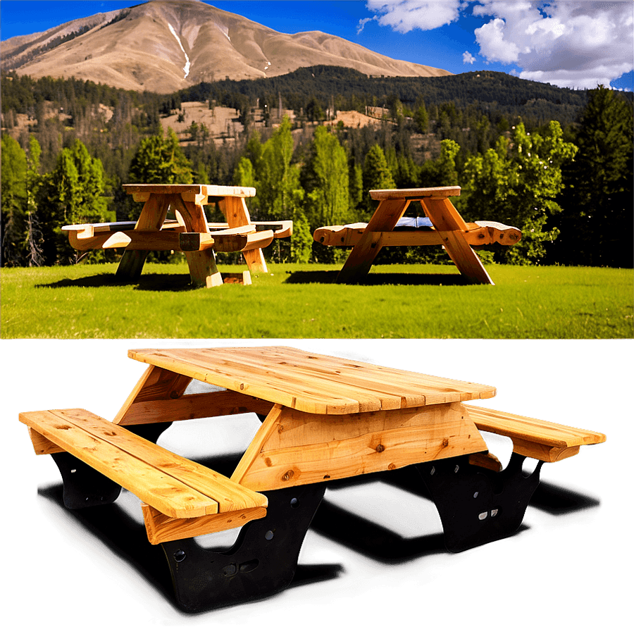 Traditional Picnic Table PNG rpj