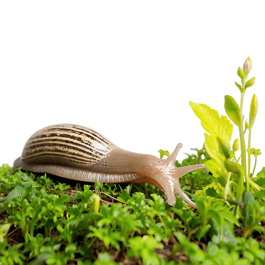 Slug in a Garden Scene PNG 31