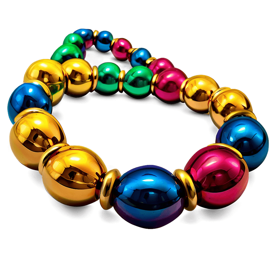 Mardi Gras Beads Heap PNG awu