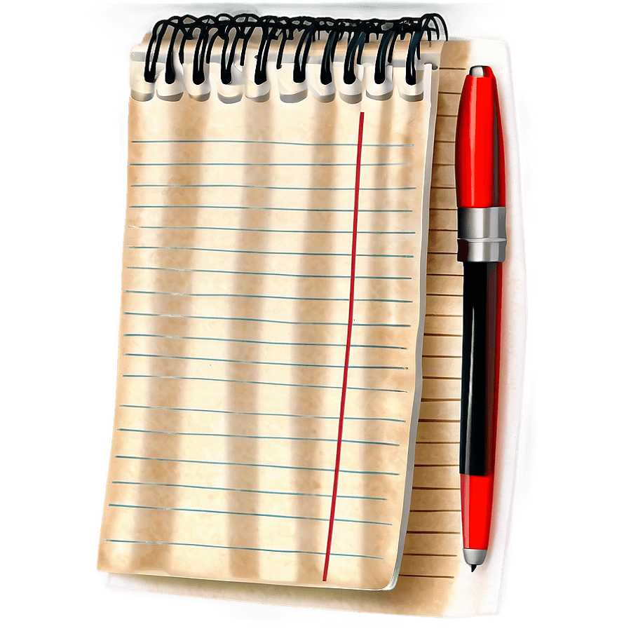 Vintage Notepad Look PNG jqe
