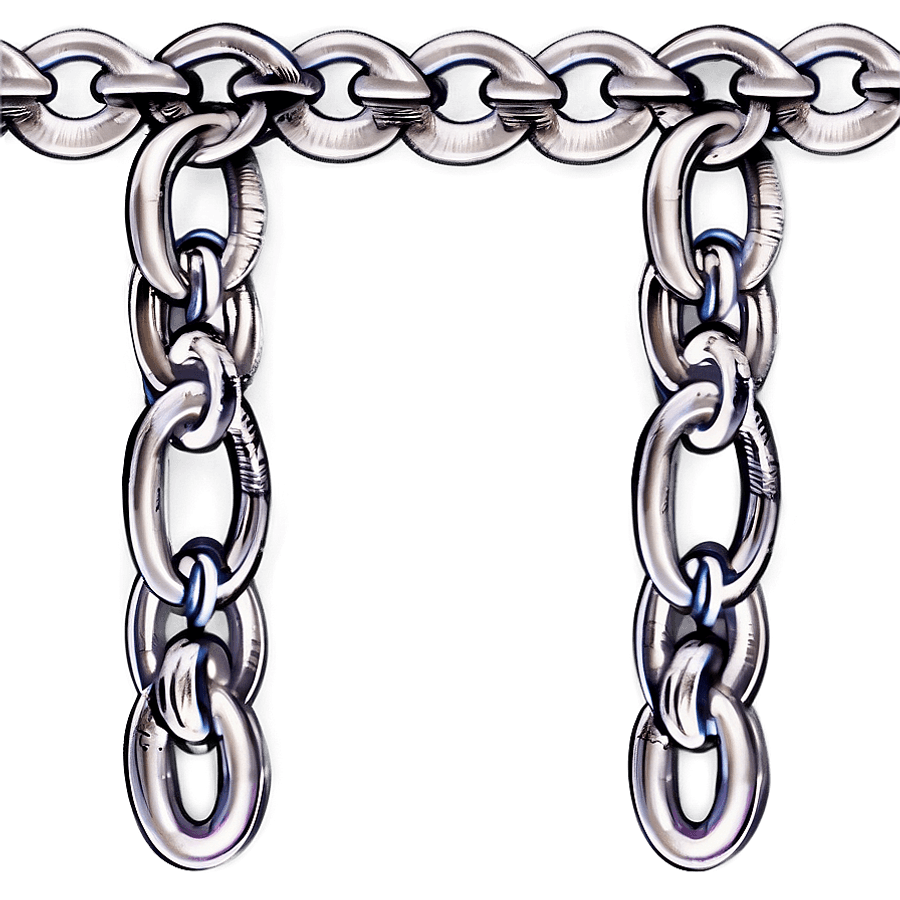 Intricate Silver Chain Pattern PNG 7