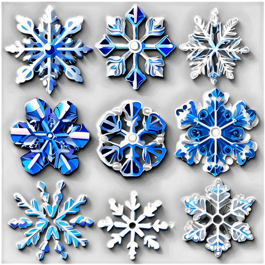 Snowflakes Scrapbooking PNG ojs