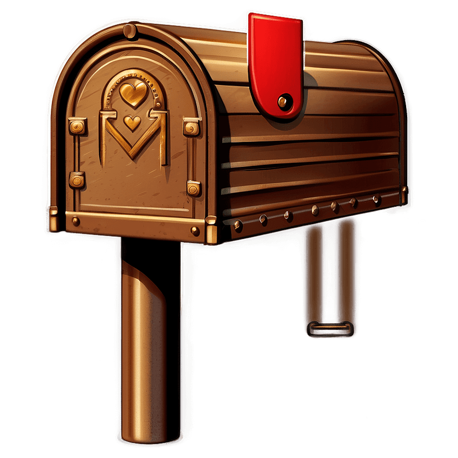 Vintage Mailbox Illustration PNG rln26