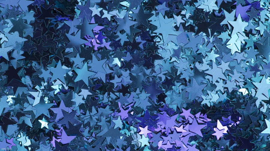 Blaue Sternen-Glitzer-Textur
