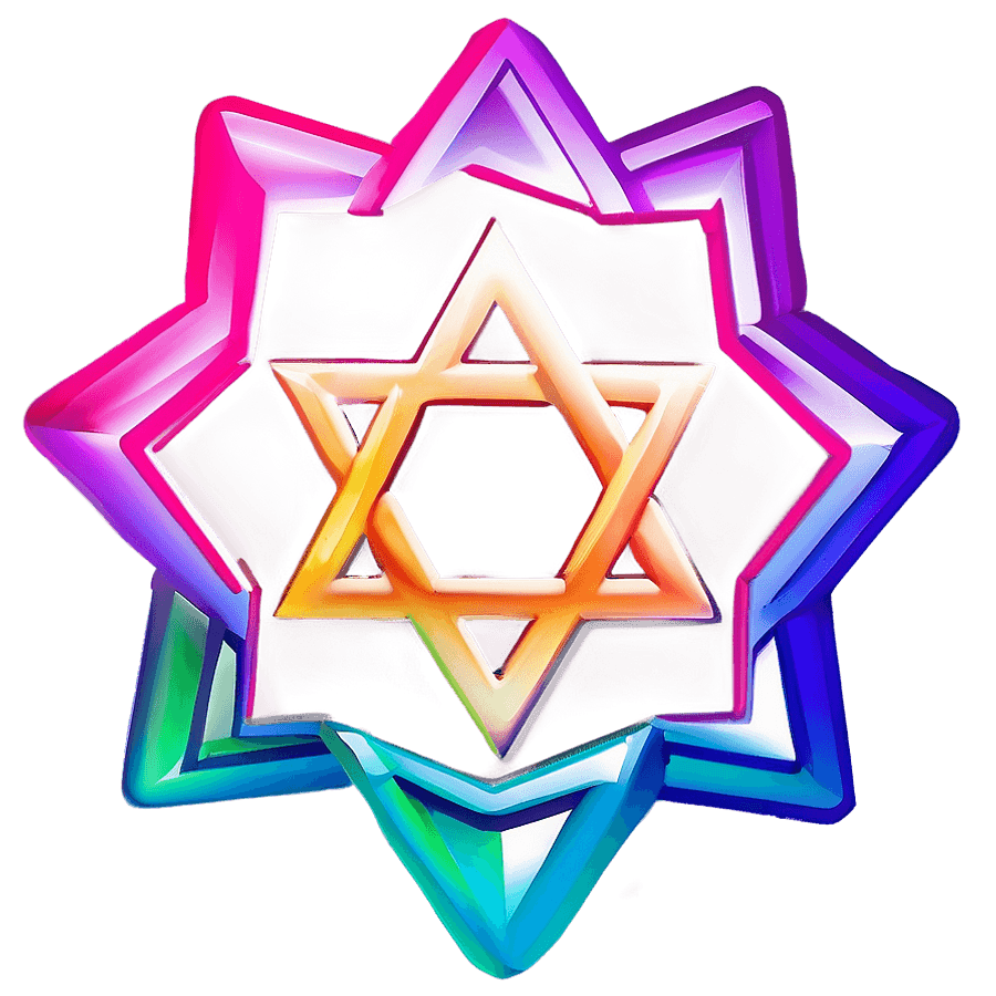 Star of David with Gradient Color PNG ncl56