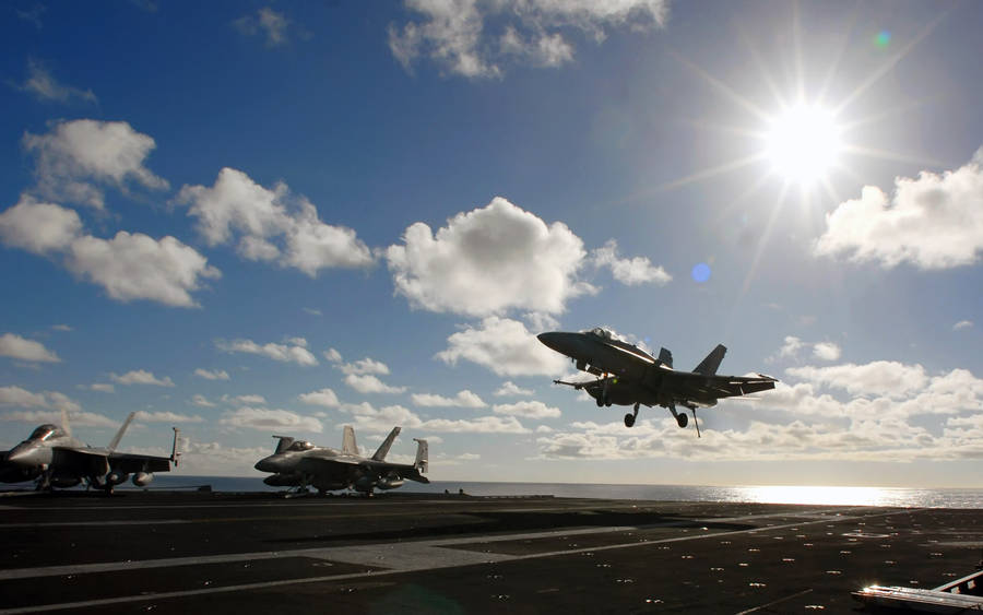 Military McDonnell Douglas F/A-18 Hornet Jet Fighters Aircraft HD Wallpaper | Background Image