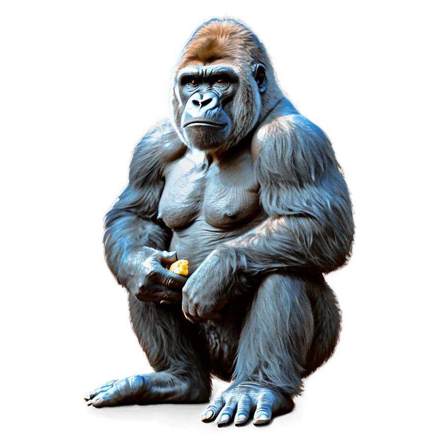 Hungry Gorilla Drawing PNG 06242024