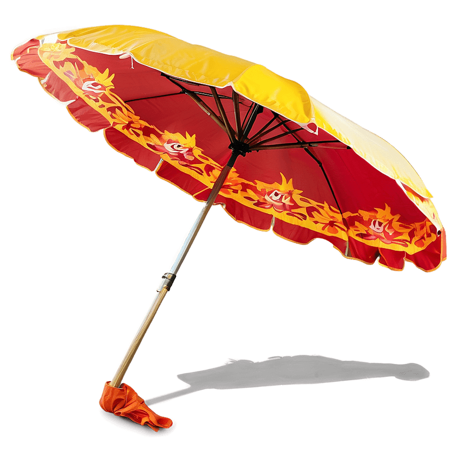 Sunset Beach Umbrella PNG 12