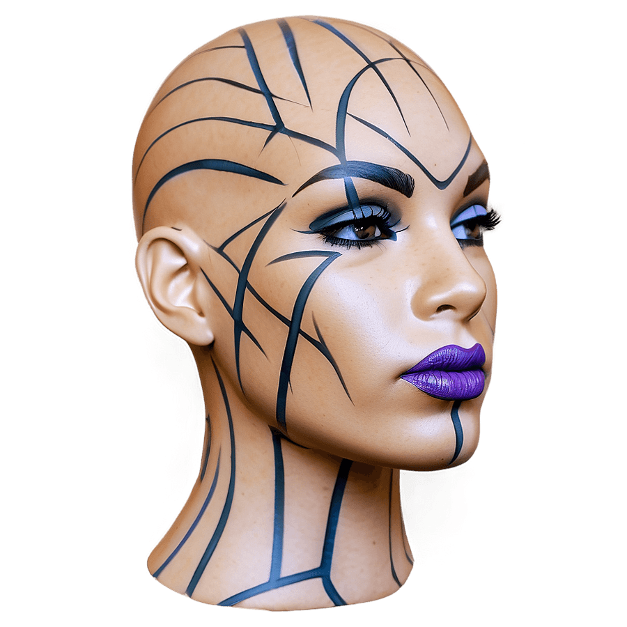 Tattooed Mannequin Head Design PNG 06282024