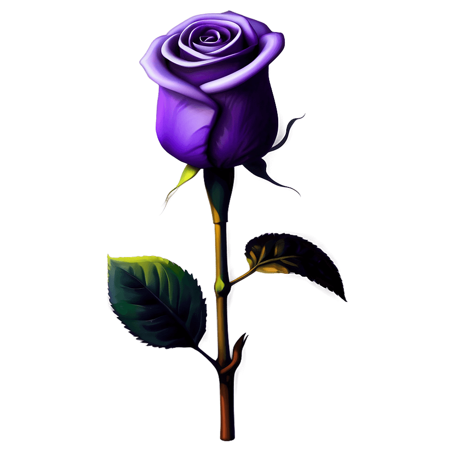 Shaded Purple Rose Detail PNG lpy90