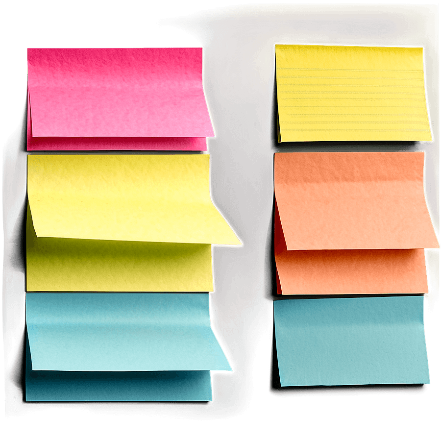 Realistic Sticky Notes PNG itn