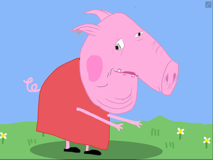 PeppaPig zeigt ihren Sinn für Humor.