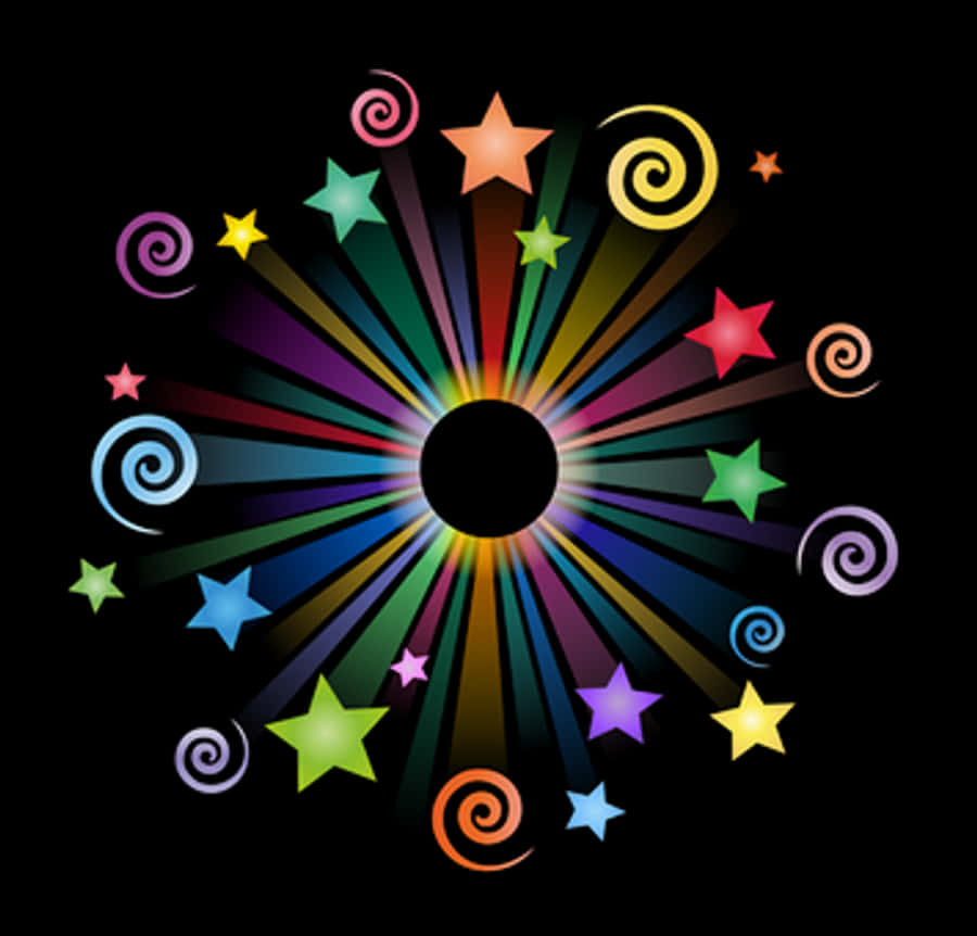 Colorful Starburst Vector Background