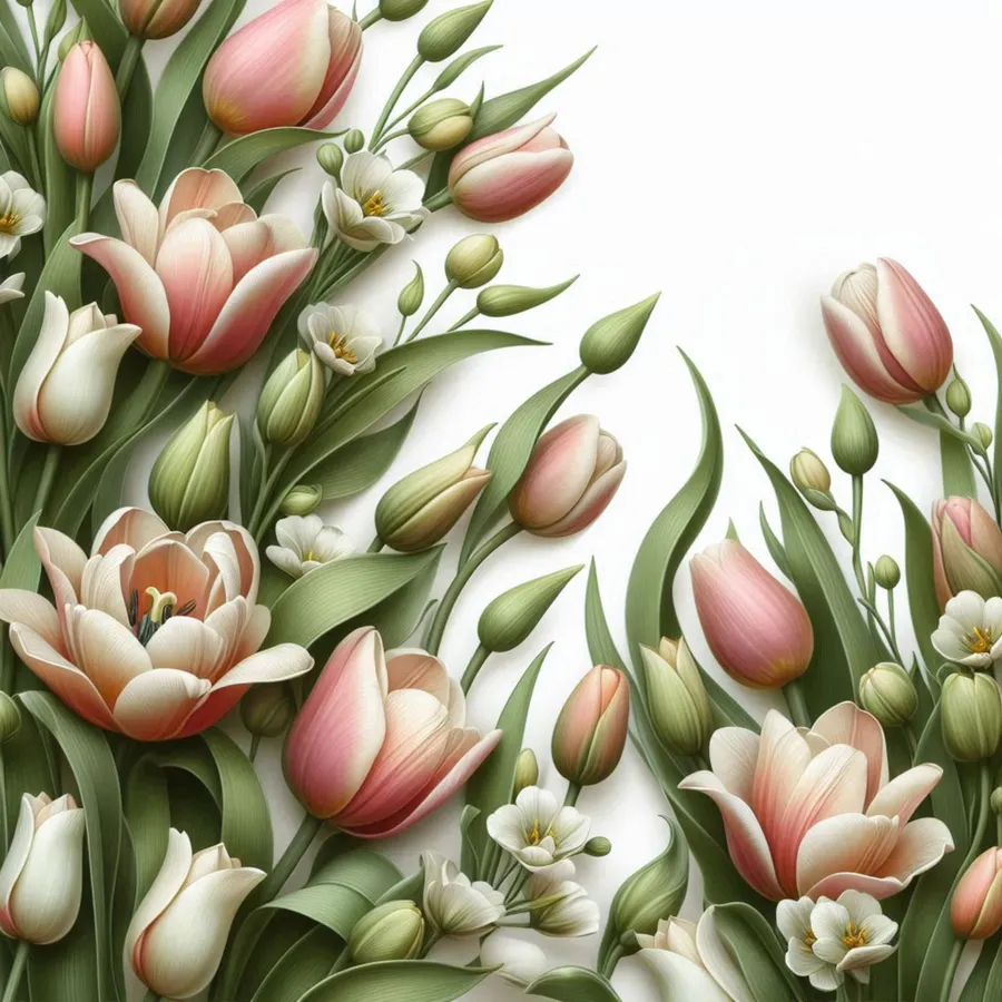 Flower,tulips,flower,arrangement,beautiful,bouquet,nature,colorful,delicate,pink,scattered,white background