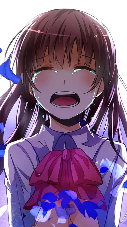 Garota de Anime em Lagrimas à Luz do Sol