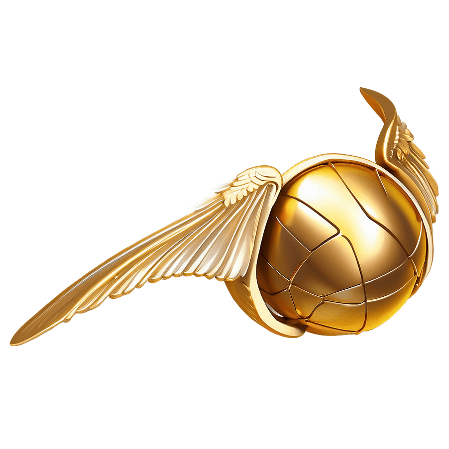 Golden Snitch with Magic Trail PNG 06132024