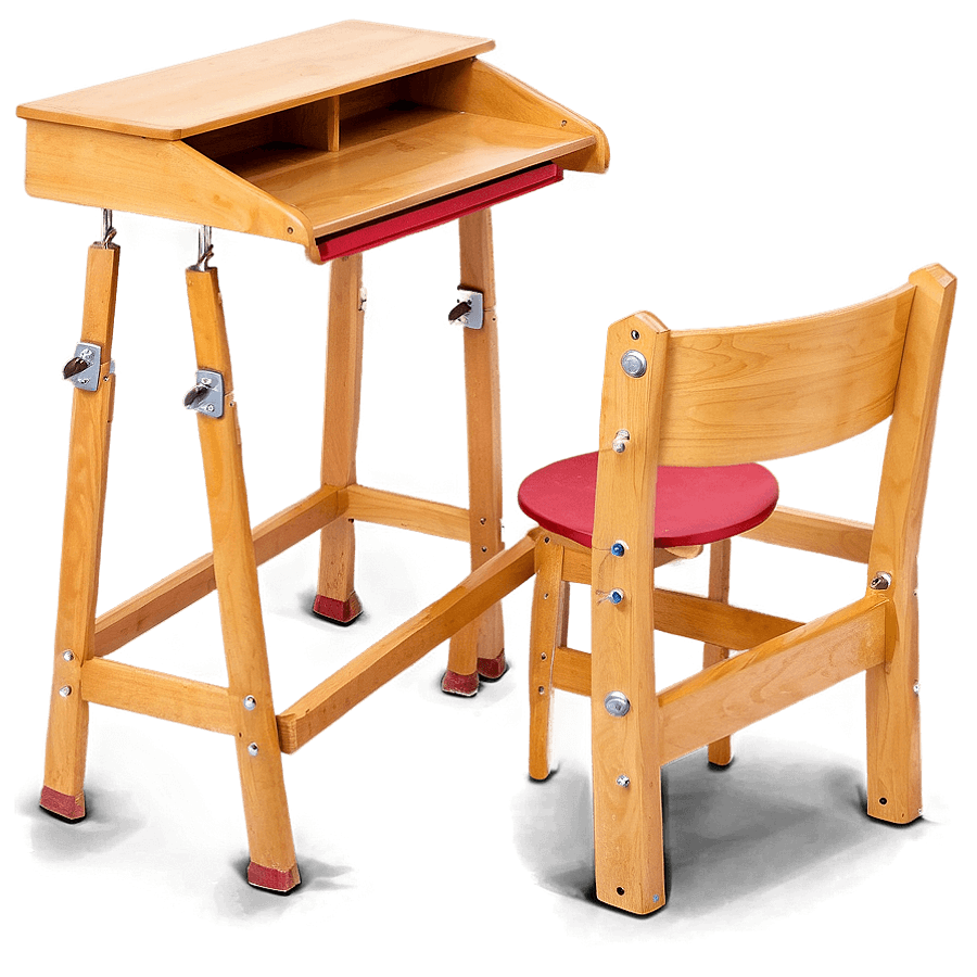 Wooden School Desk PNG epp