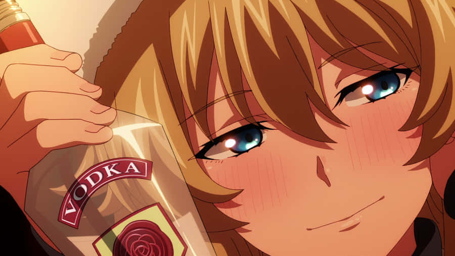 Ikumi Mito Sorrindo com Vodka
